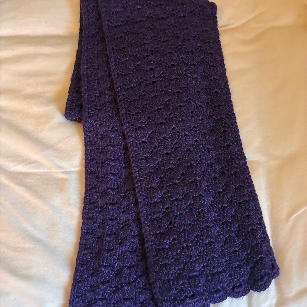 Purple Knit Scarf
